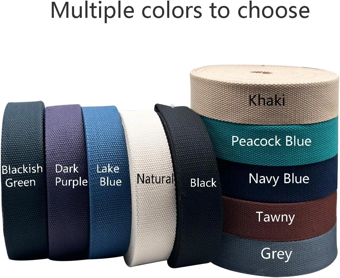 1 Inch Heavy Cotton Webbing 10 Yard Webbing Straps for Bags Handles,Tote Bag Webbing，Cloth Belt,Making Outdoor Supplies