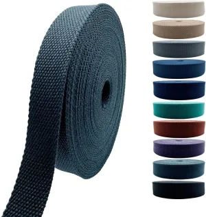 1 Inch Heavy Cotton Webbing 10 Yard Webbing Straps for Bags Handles,Tote Bag Webbing，Cloth Belt,Making Outdoor Supplies