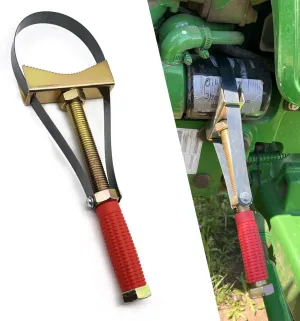 1 PC Car 3-1/2" to 5-1/2" Oil Filter Wrench, 10-1/3" High Machine Filter Belt Chain Disassembly Modification Wrench, Portable Maintenance Accessories, Suitable for Most Cars (Red)