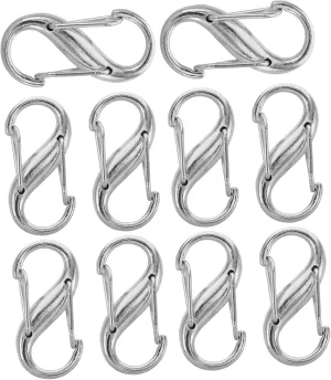 10pcs Adjustable Zinc Alloy Metal Clip Buckles for Bag Chain Strap Shortener Versatile Clasps for Shoulder Bags Durable Chain Fittings for Travel and Daily Use