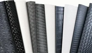 10Pcs/Set Black White Series Woven Texture Embossed Faux Leather Sheets, 7.78 x12.6" Braided Embossed Textured and Lattice Striped Fabrics, for Making Earrings, Handbag, Hair Bows and DIY Crafts