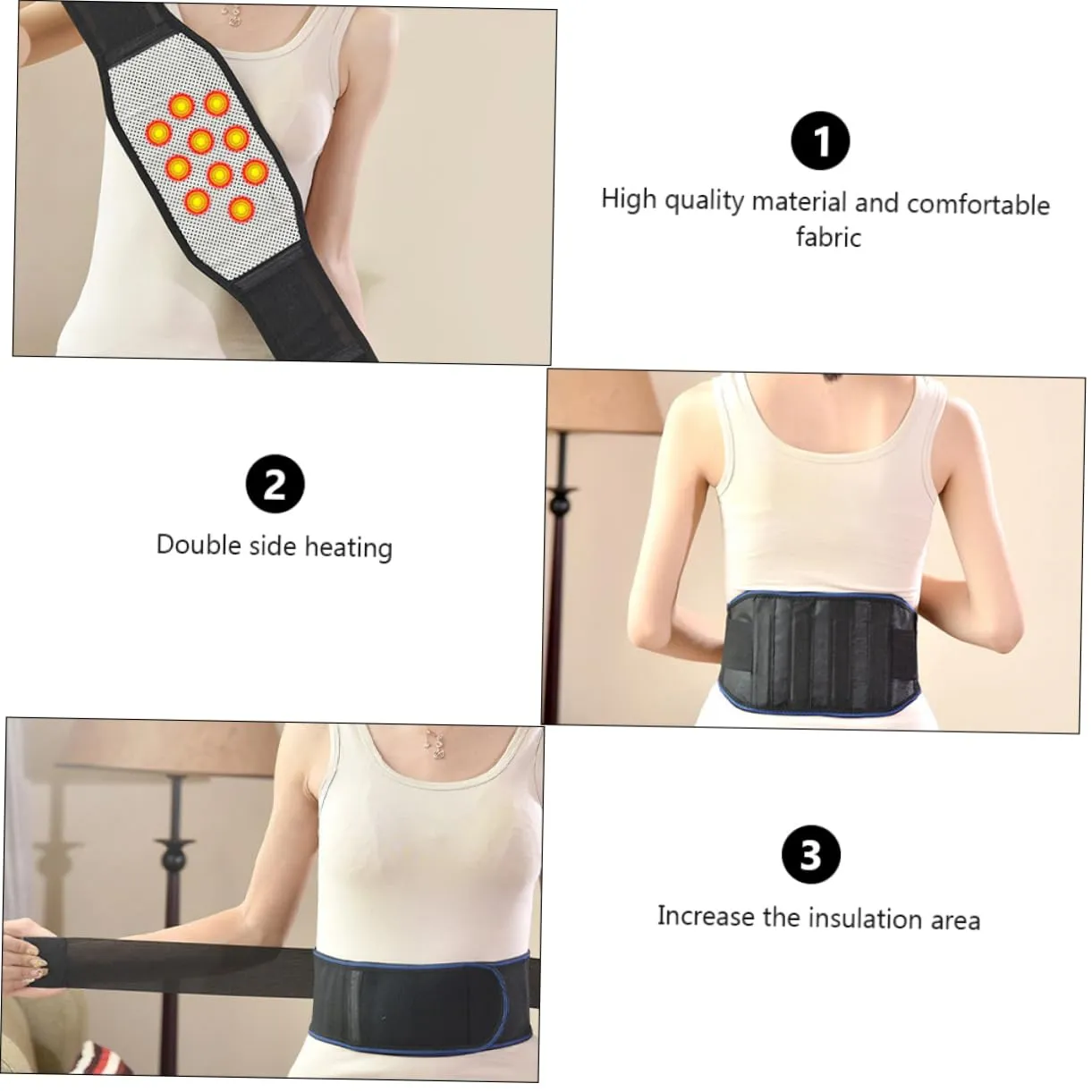 1PC Self Heating Lumbar Support Belt for Winter Belly Band for Warm Abdominal Brace for Cold Discomfort Fits Waist