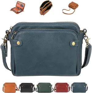 2023 New Crossbody PU leather Shoulder Bags and Clutches, Off-Crossbody Leather Shoulder Bags, Purse With Built In Wallet