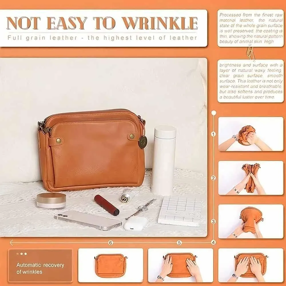 2023 New Crossbody Shoulder Bags And Clutches, Off-Crossbody Leather Shoulder Bags, Purse With Built Multiple Compartments