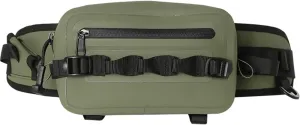 2.1L Waterproof Waist Bag - TPU Military Green Packet with Airtight Zipper Closure, Lightweight Sling Bag for River Fly Fishing