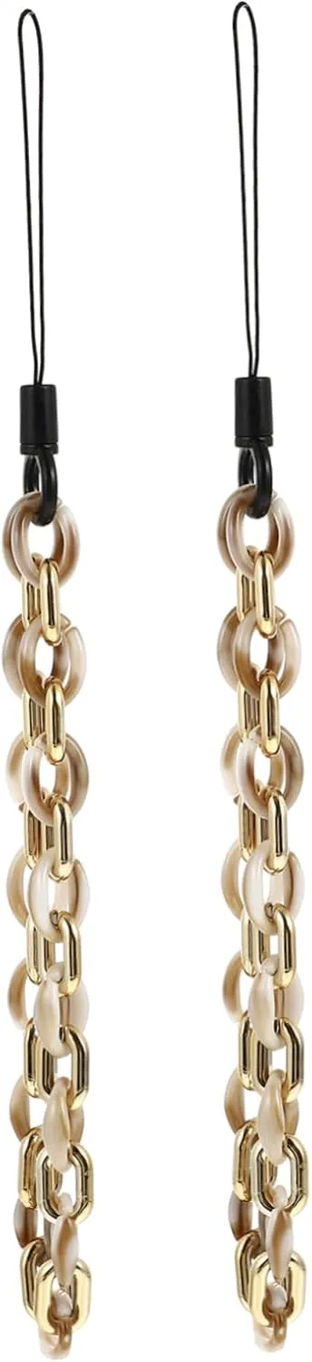2Pcs Creative Mobile Phone Hanging Chain Acrylic Lost Decor for Keys Bags Phones Design Durable Material DIY Accessory for Unique Style