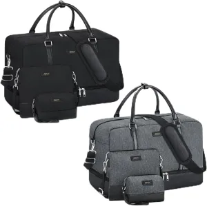 3PCS Weekender Bag for Women Overnight Bag Travel Bag Carry on Duffle Bag with Shoe Compartment Fit 21.5" Laptop