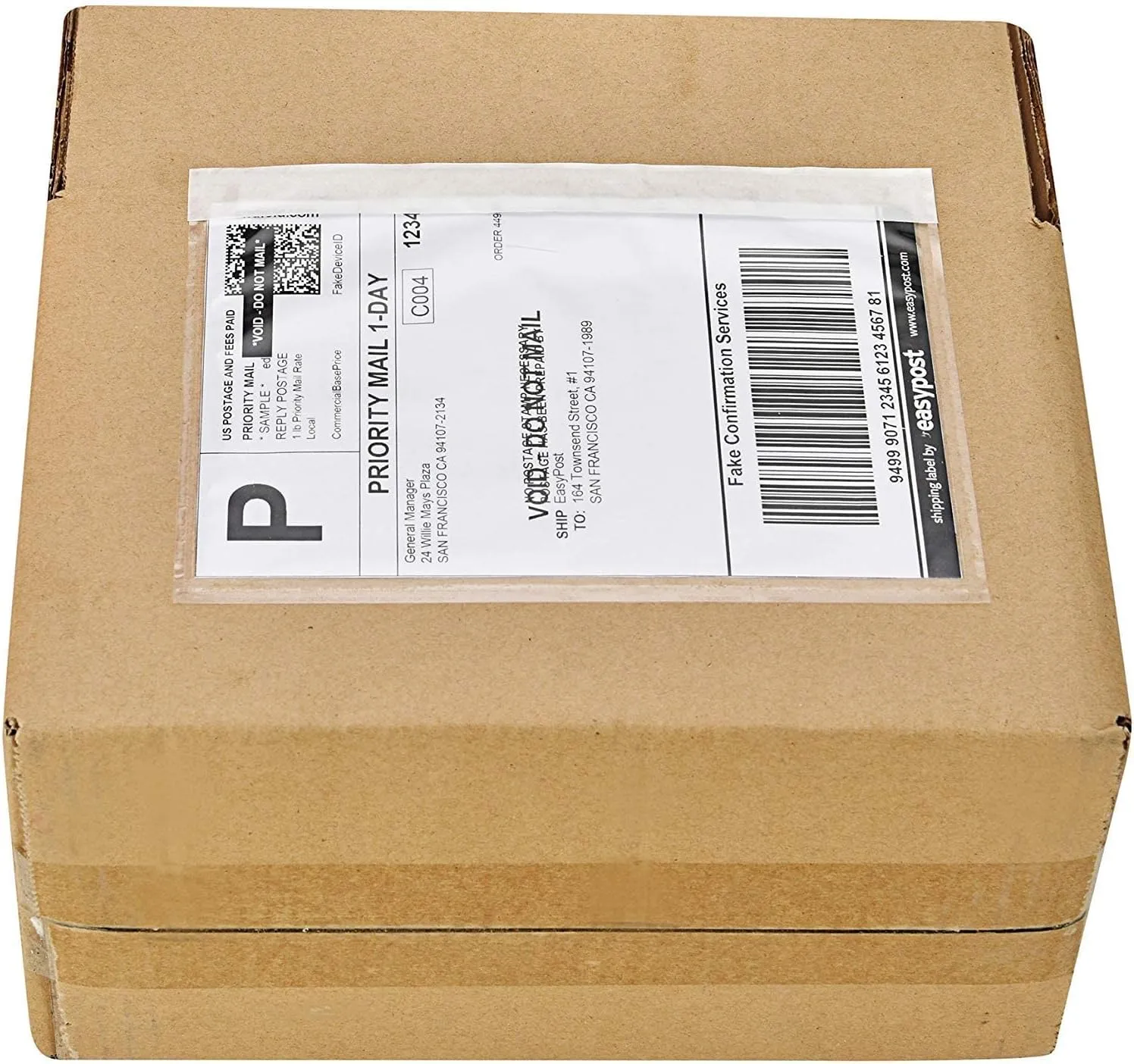 4000 7.5" x 5.5" Clear Adhesive Top Loading Packing List/Label Envelopes Pouches
