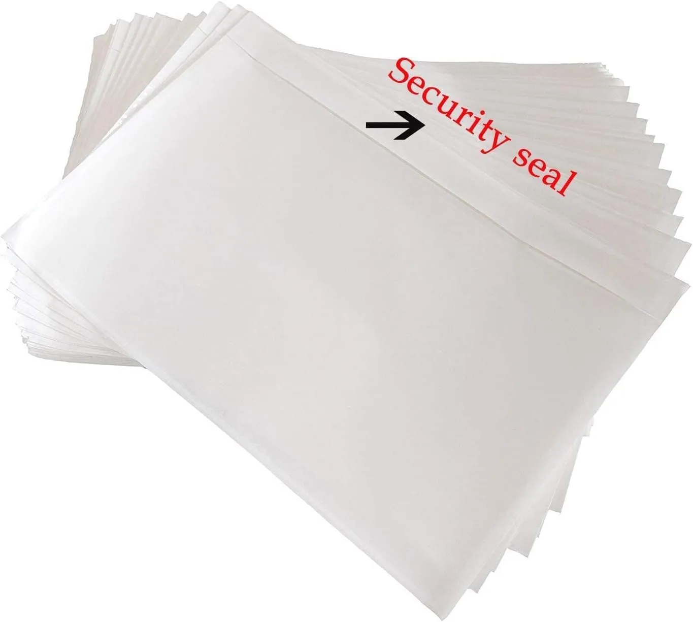 4000 7.5" x 5.5" Clear Adhesive Top Loading Packing List/Label Envelopes Pouches