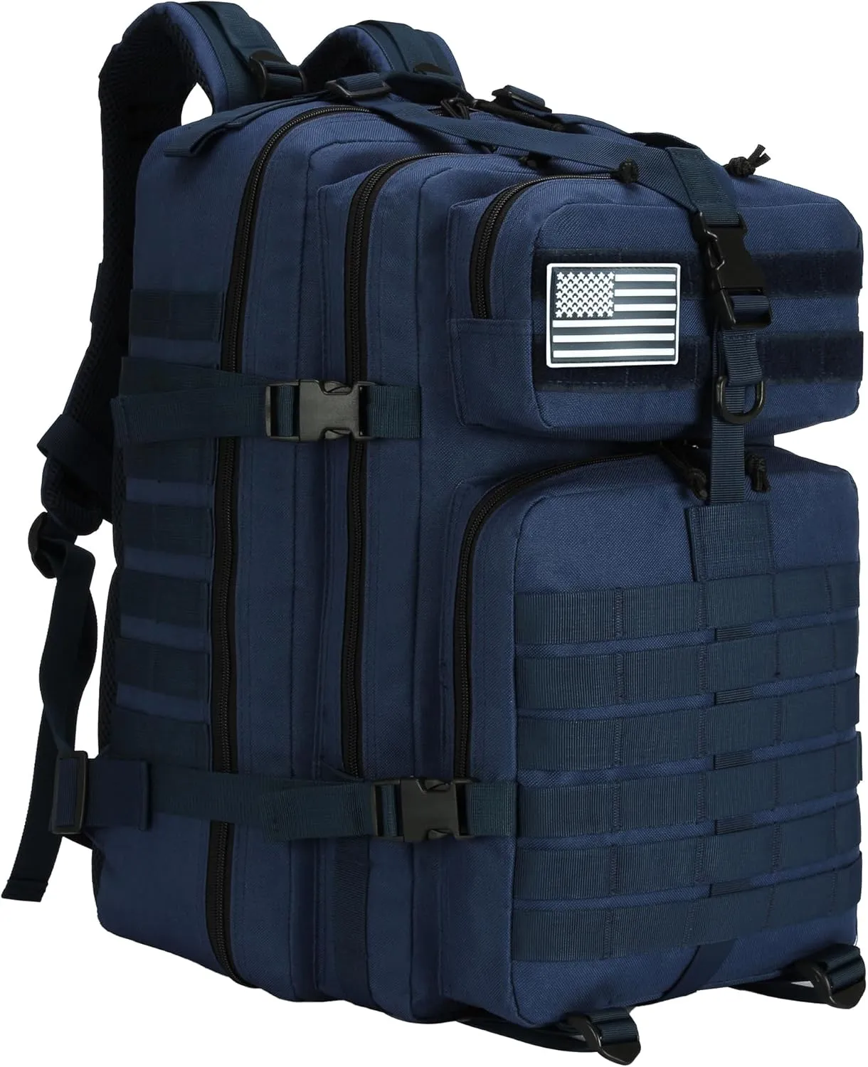 45L Tactical Backpack for Men & Women,Military Molle Rucksack with 900D Fabric,3-Day Bug Out Bag,Hiking Trekking Gym Emergency Survival Backpack(45L blue)