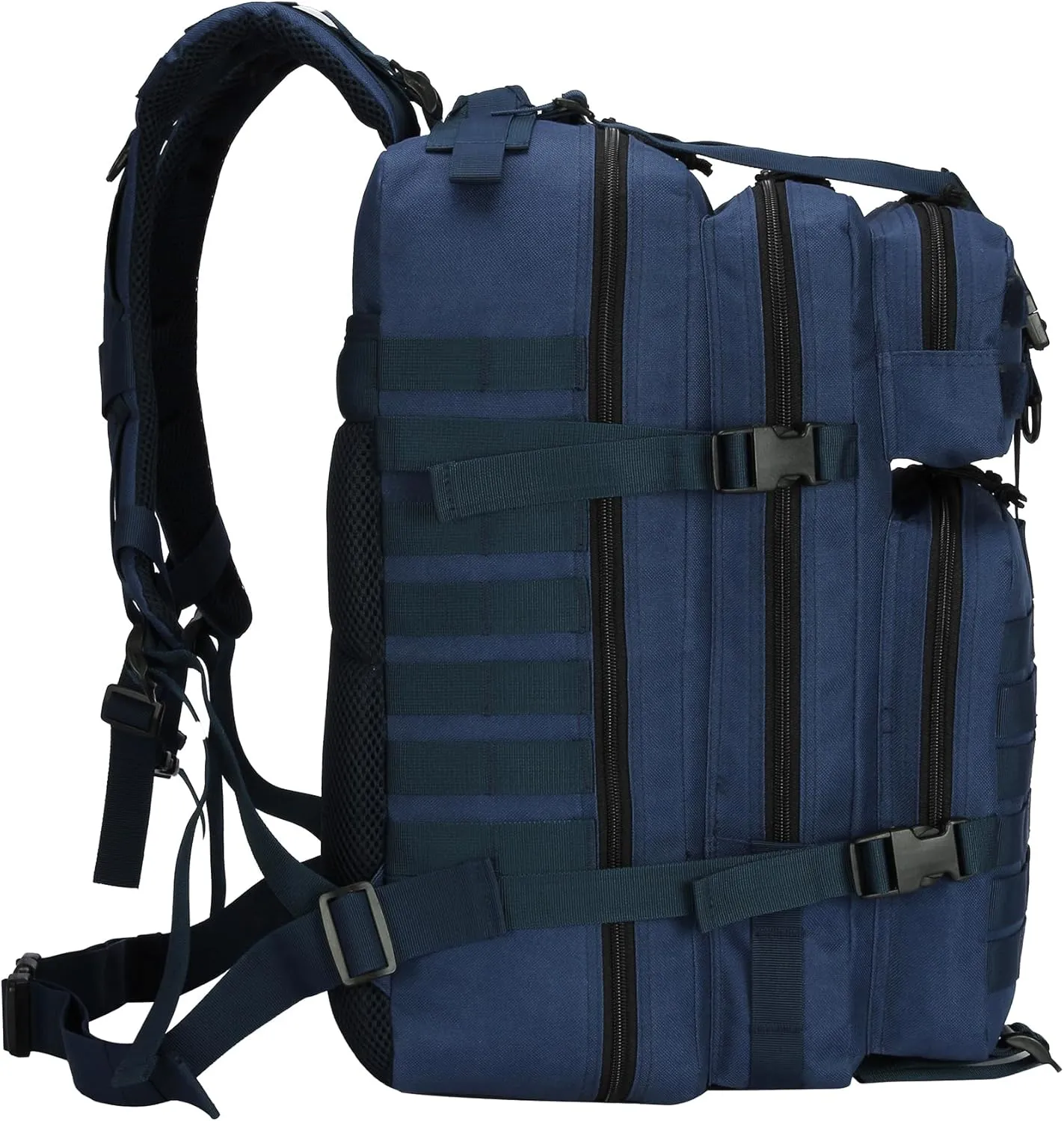 45L Tactical Backpack for Men & Women,Military Molle Rucksack with 900D Fabric,3-Day Bug Out Bag,Hiking Trekking Gym Emergency Survival Backpack(45L blue)
