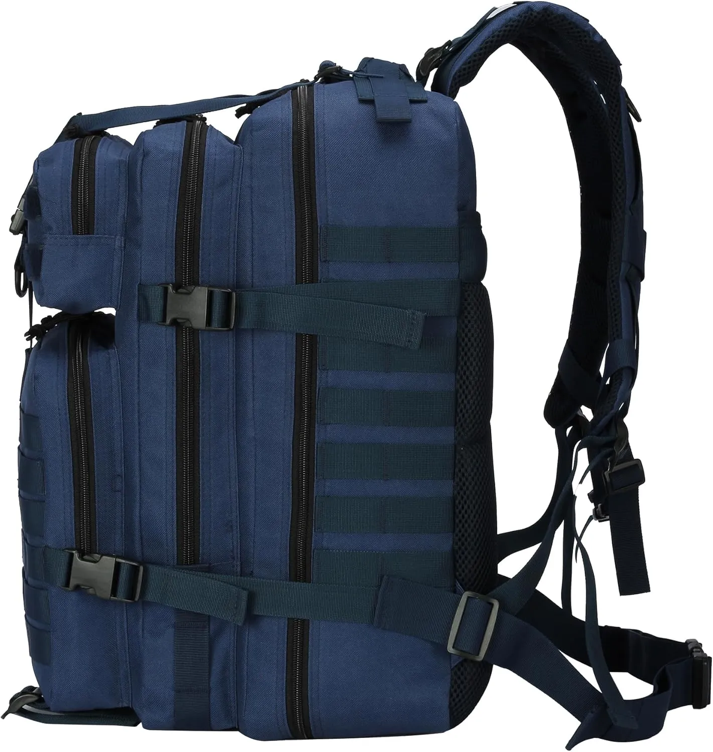 45L Tactical Backpack for Men & Women,Military Molle Rucksack with 900D Fabric,3-Day Bug Out Bag,Hiking Trekking Gym Emergency Survival Backpack(45L blue)