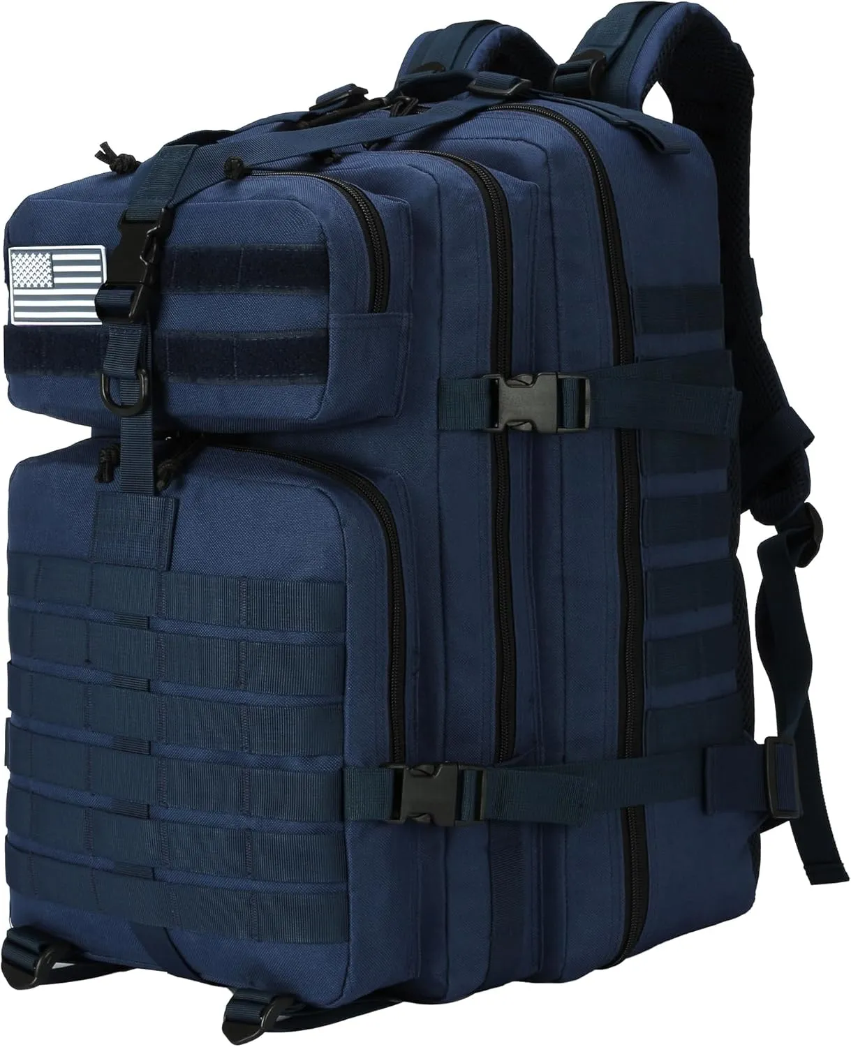 45L Tactical Backpack for Men & Women,Military Molle Rucksack with 900D Fabric,3-Day Bug Out Bag,Hiking Trekking Gym Emergency Survival Backpack(45L blue)