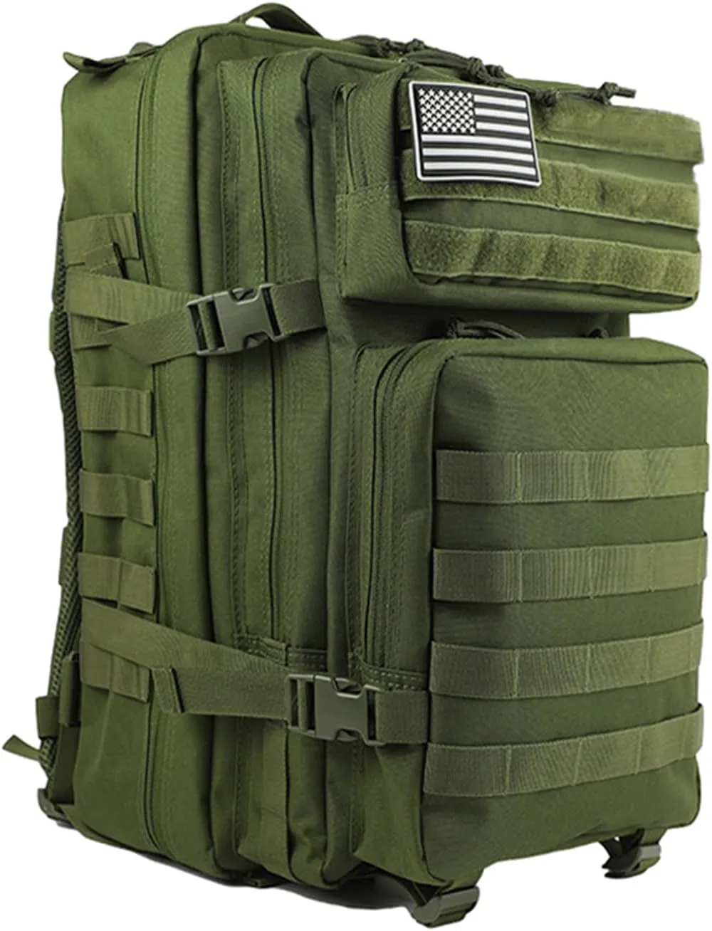 45L Tactical Backpack for Men & Women,Military Molle Rucksack with 900D Fabric,3-Day Bug Out Bag,Hiking Trekking Gym Emergency Survival Backpack(army green)