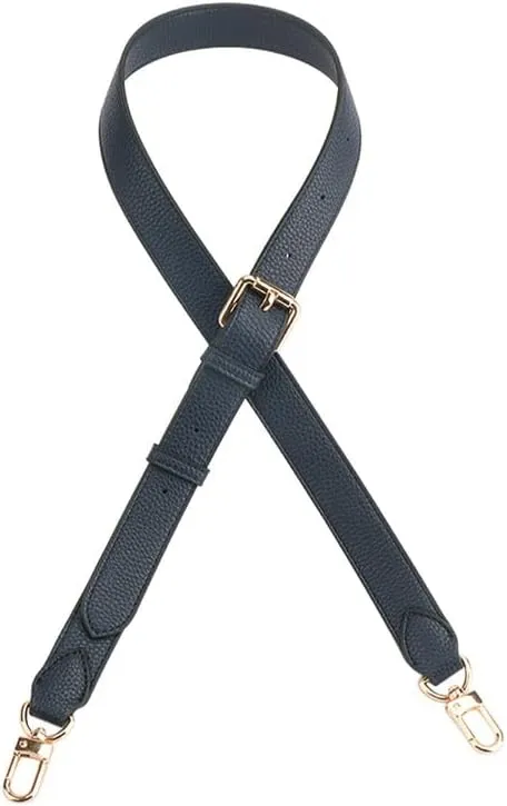 50.39" Purse Straps Replacement Crossbody Bag Strap Purse Straps Adjustable Replacement Straps Light Gold Clasp Blue Litchi