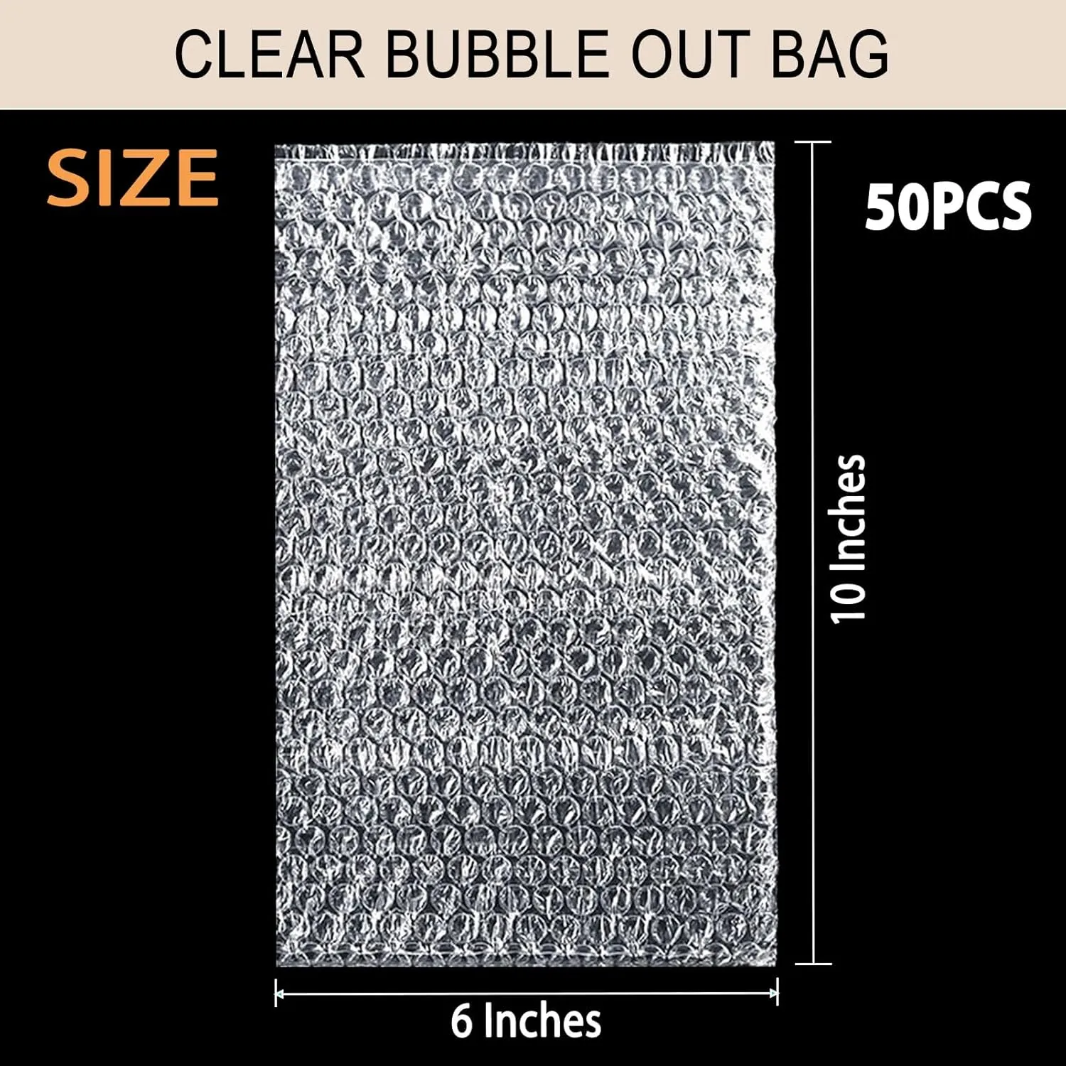 50Pcs Bubble Pouch Wraps Bag, 6''x10'' Clear Bubble Out Bags&Pouches for Packing, Double Walled Bubble Cushioning Bags for Moving and Shipping, Storage and Packing Supplies for Dishes Glasses Plates