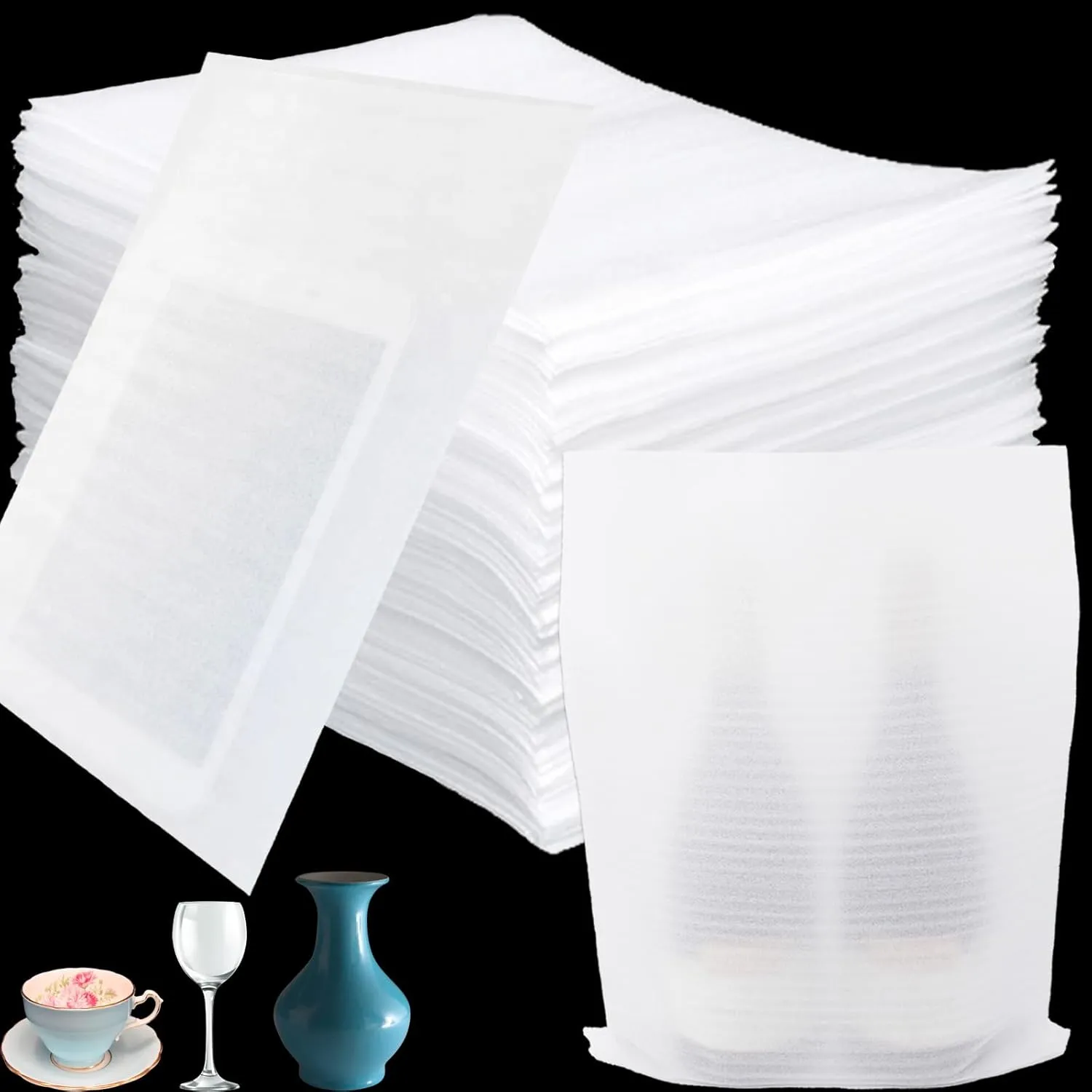 50PCS Cushion Foam Pouches, 12" X 14" Foam Wrap Bag, Foam Pouch for Packing, Moving,Storage and Shipping, Cushioning Moving Supplies for Extra Protecting Fragile Items