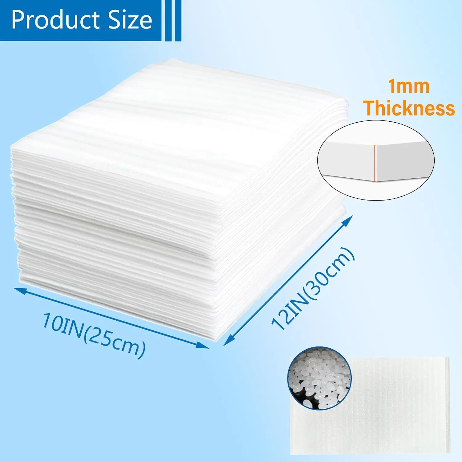 50PCS Cushion Foam Pouches, 12" X 14" Foam Wrap Bag, Foam Pouch for Packing, Moving,Storage and Shipping, Cushioning Moving Supplies for Extra Protecting Fragile Items