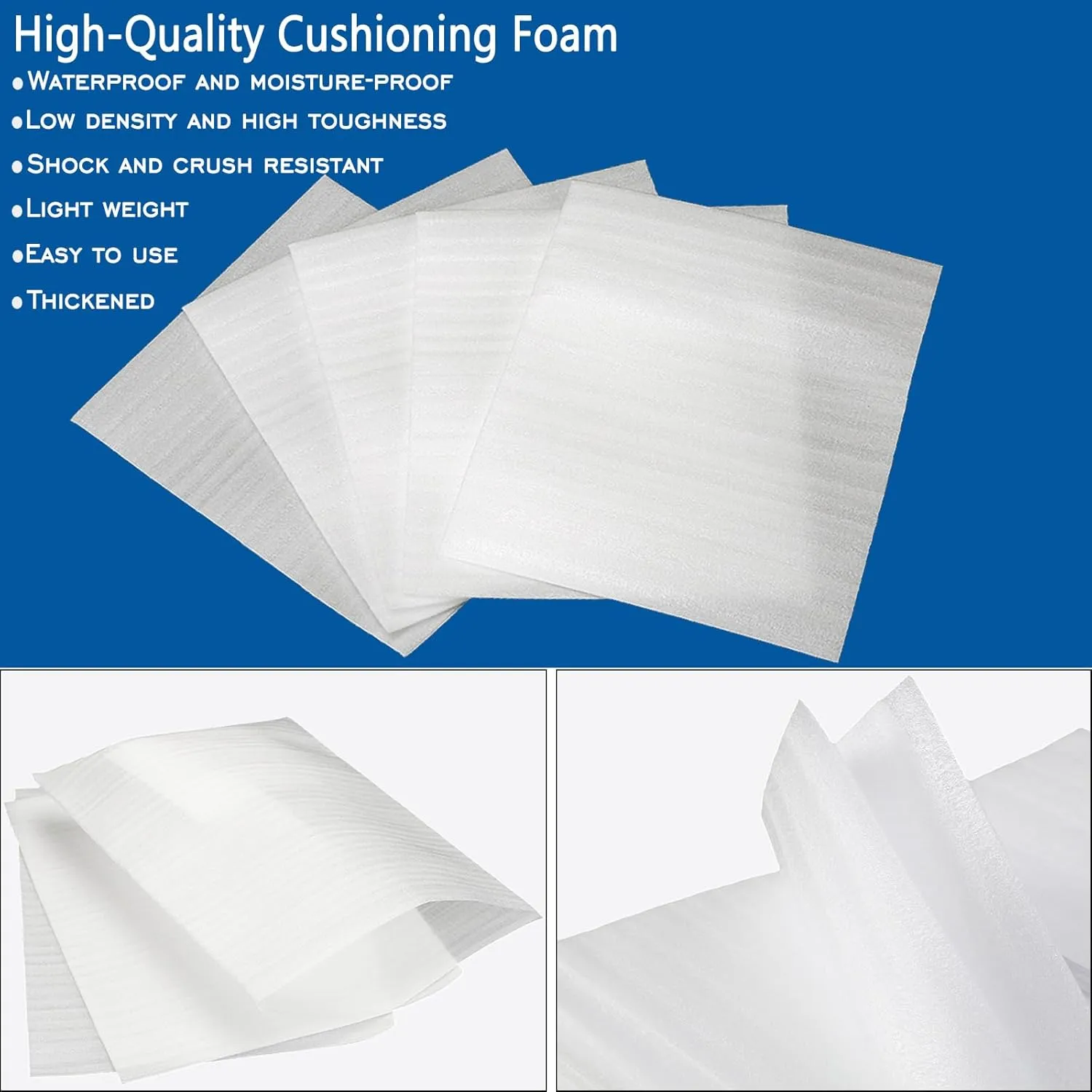 50PCS Cushion Foam Pouches, 12" X 14" Foam Wrap Bag, Foam Pouch for Packing, Moving,Storage and Shipping, Cushioning Moving Supplies for Extra Protecting Fragile Items