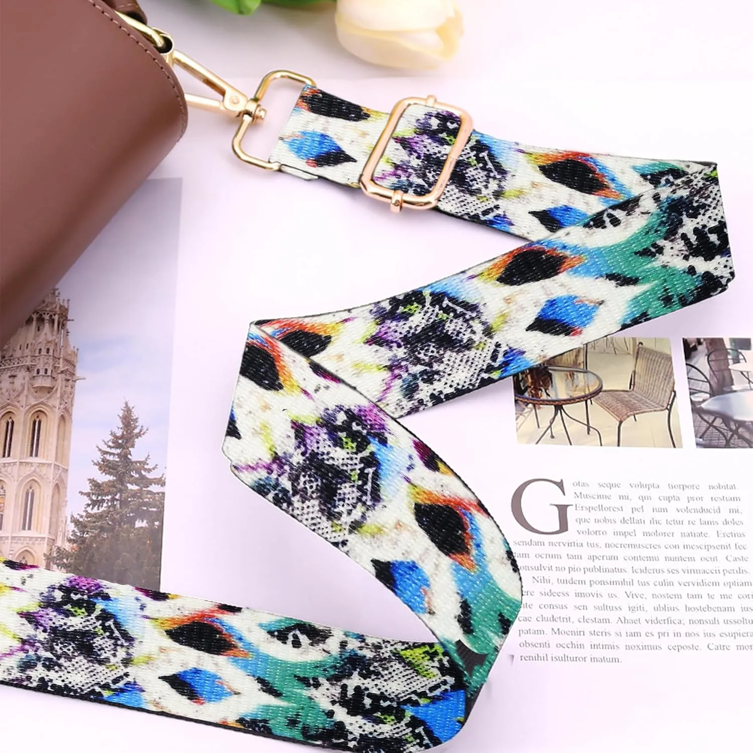 6 Pieces Purse Straps Replacement Crossbody Straps for Purses 1.5 Inches Purse Strap for Handbags Shoulder Strap