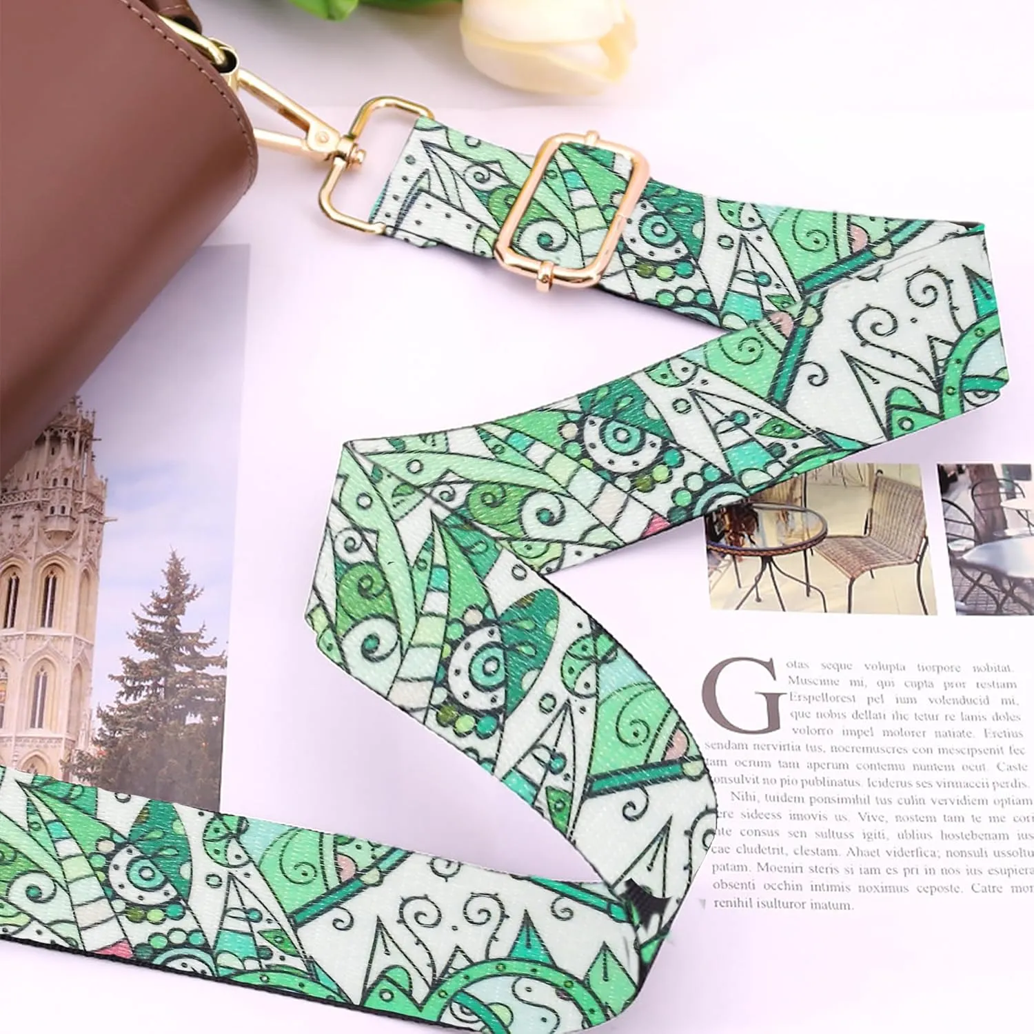 6 Pieces Purse Straps Replacement Crossbody Straps for Purses 1.5 Inches Purse Strap for Handbags Shoulder Strap
