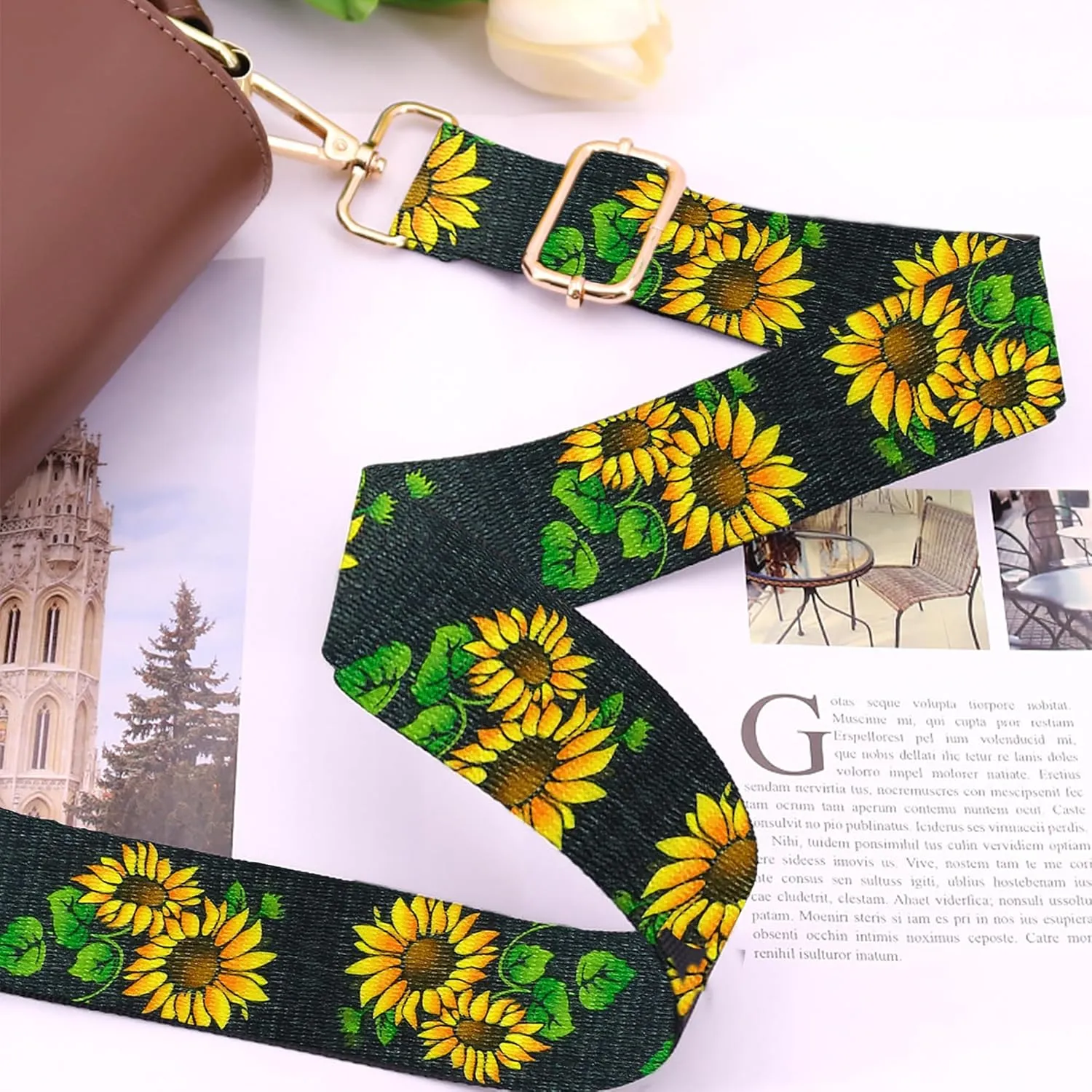6 Pieces Purse Straps Replacement Crossbody Straps for Purses 1.5 Inches Purse Strap for Handbags Shoulder Strap