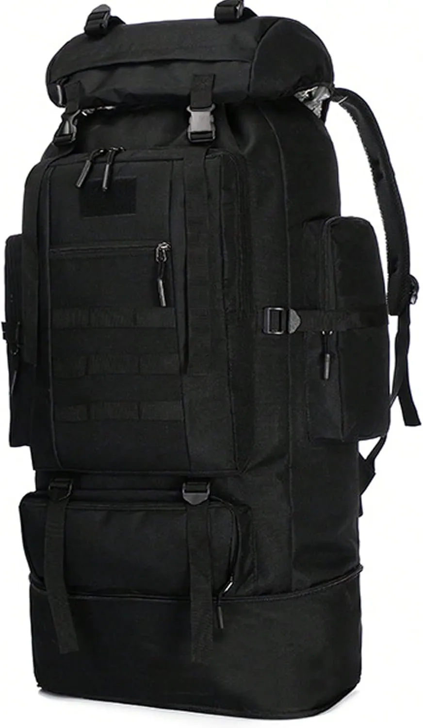 80L/100L Hiking Backpack for Camping Backpack Military Rucksack Molle 5 Days Assault Pack for Climbing Trekking (Black,100L)