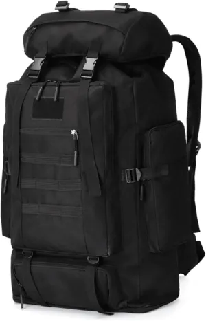 80L/100L Hiking Backpack for Camping Backpack Military Rucksack Molle 5 Days Assault Pack for Climbing Trekking (Black,100L)