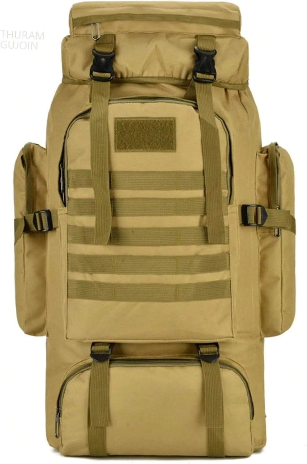 80L/100L Hiking Backpack for Camping Backpack Military Rucksack Molle 5 Days Assault Pack for Climbing Trekking (Khaki,80L)