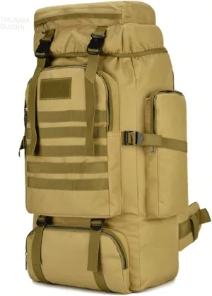 80L/100L Hiking Backpack for Camping Backpack Military Rucksack Molle 5 Days Assault Pack for Climbing Trekking (Khaki,80L)