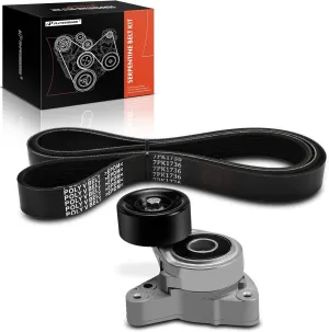 A-Premium Engine Serpentine Belt Drive Kit Compatible with Honda CR-V CRV 2002 2003 2004 2005 2006-2.4L