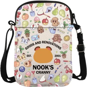 ACNH Inspired Crossbody Purse Bag Animal Villagers Gift Racoons Character Messenger Bag Video Game Lovers Gift Gamer Gift