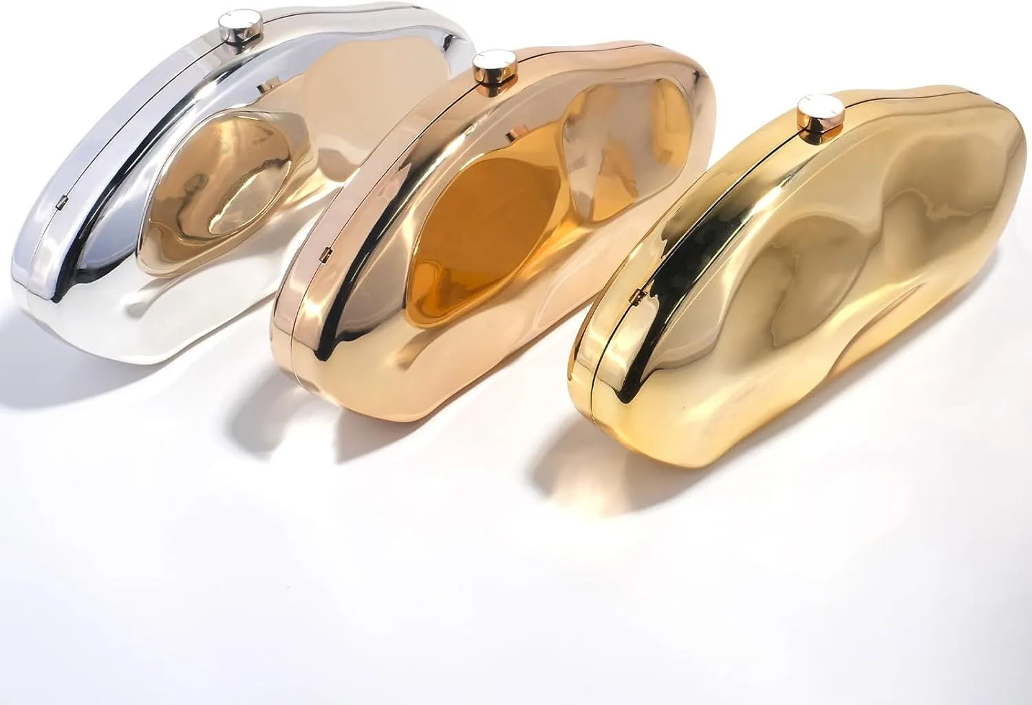 Acrylic Clutch Purse for Women Evening Bag, Irregular Shell Acrylic Purse Box Clutch with Chain for Party Wedding Prom