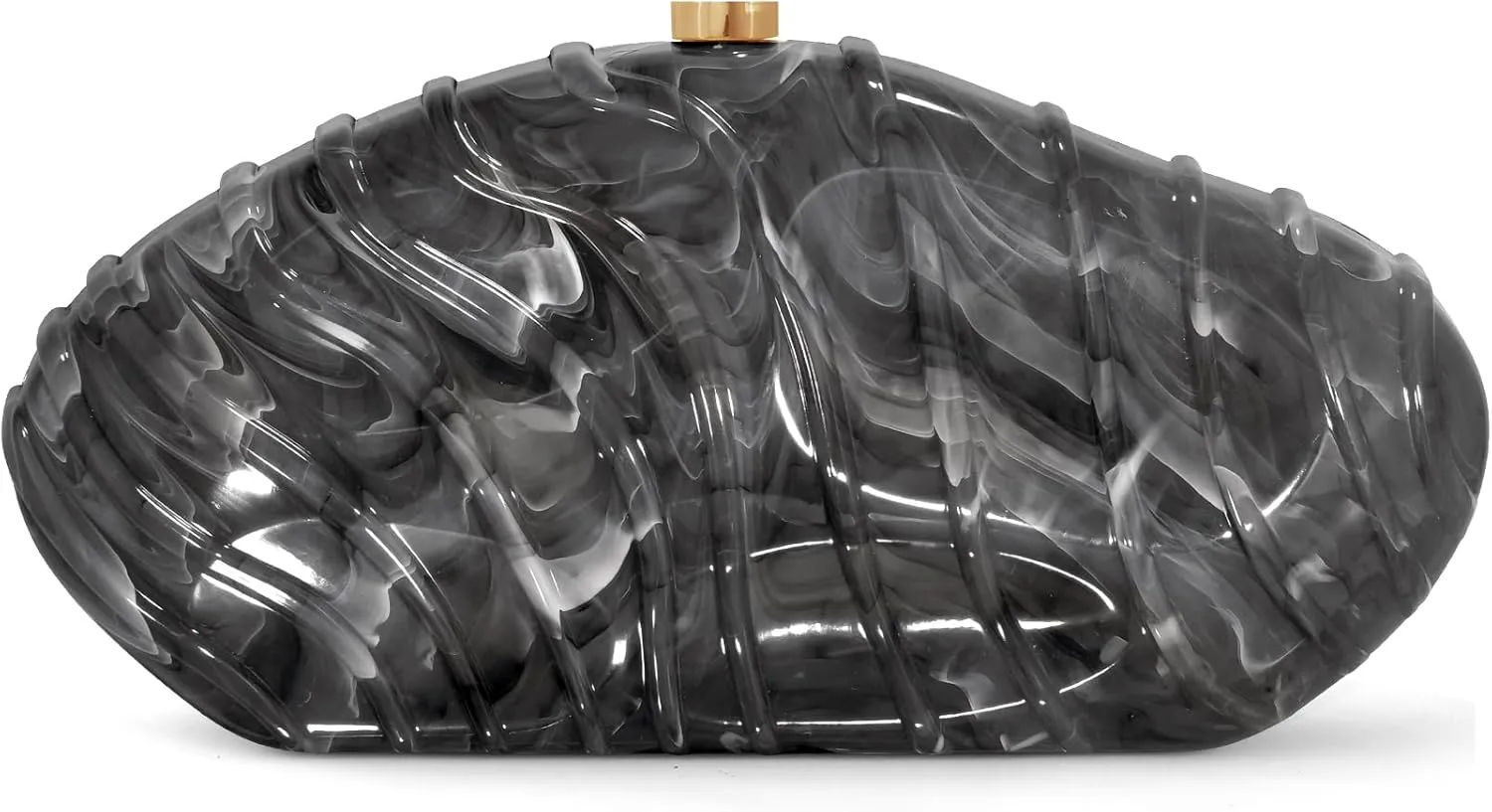 Acrylic Clutch Purse for Women Evening Bag, Irregular Shell Acrylic Purse Box Clutch with Chain for Party Wedding Prom