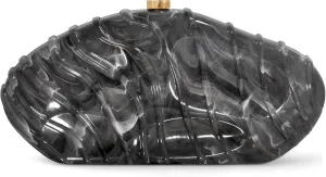 Acrylic Clutch Purse for Women Evening Bag, Irregular Shell Acrylic Purse Box Clutch with Chain for Party Wedding Prom