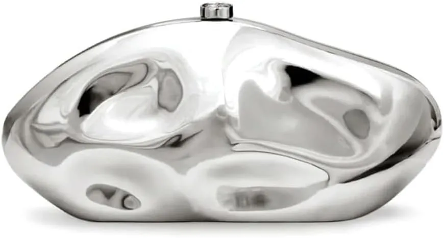 Acrylic Shell Clutch Purse for Women Metallic Evening Bag Large Designer Acrylic Handbag for Wedding Party Prom