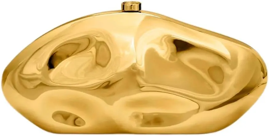 Acrylic Shell Clutch Purse for Women Metallic Evening Bag Large Designer Acrylic Handbag for Wedding Party Prom