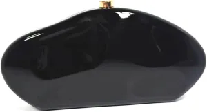 Acrylic Shell Clutch Purse for Women Metallic Evening Bag Large Designer Acrylic Handbag for Wedding Party Prom