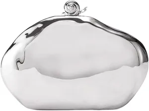 Acrylic Shell Clutch Purse for Women Metallic Evening Bag Unique Geometric Handbag for Wedding Party Prom