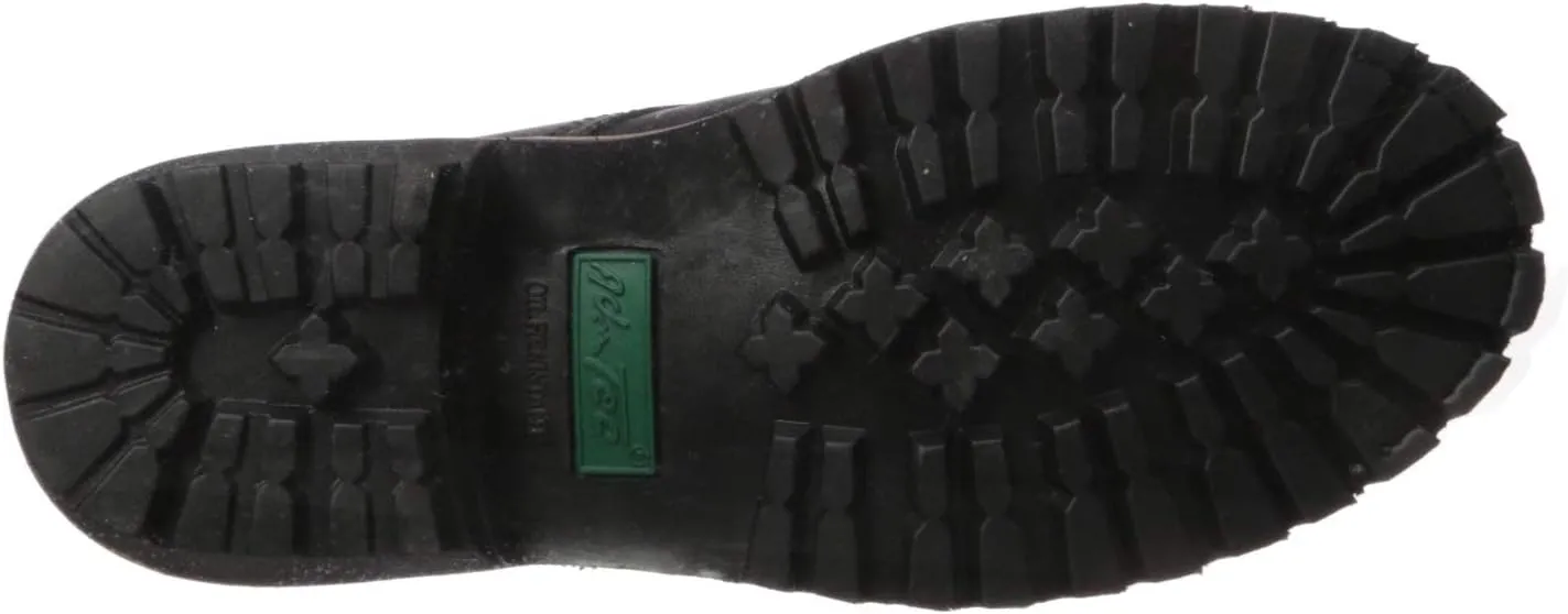 Ad Tec 9in Logger Crazy Horse Leather Work Boots for Men - Plain Soft Toe & Shock Absorbing Non Slip Rubber Lug Sole