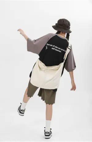 Aesthetic Canvas Messenger Bag with Cute Gorilla Ornament Fit 15.6 Inch Laptop, Vintage Crossbody Bag for Women and Men