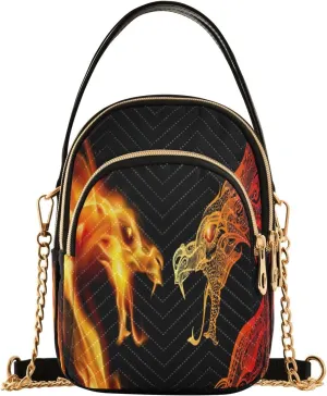 ALAZA Chain Crossbody Bags for Women Quilted Shoulder Crossbody Handbags Travel Cross Body Cell Phone Purses Bags