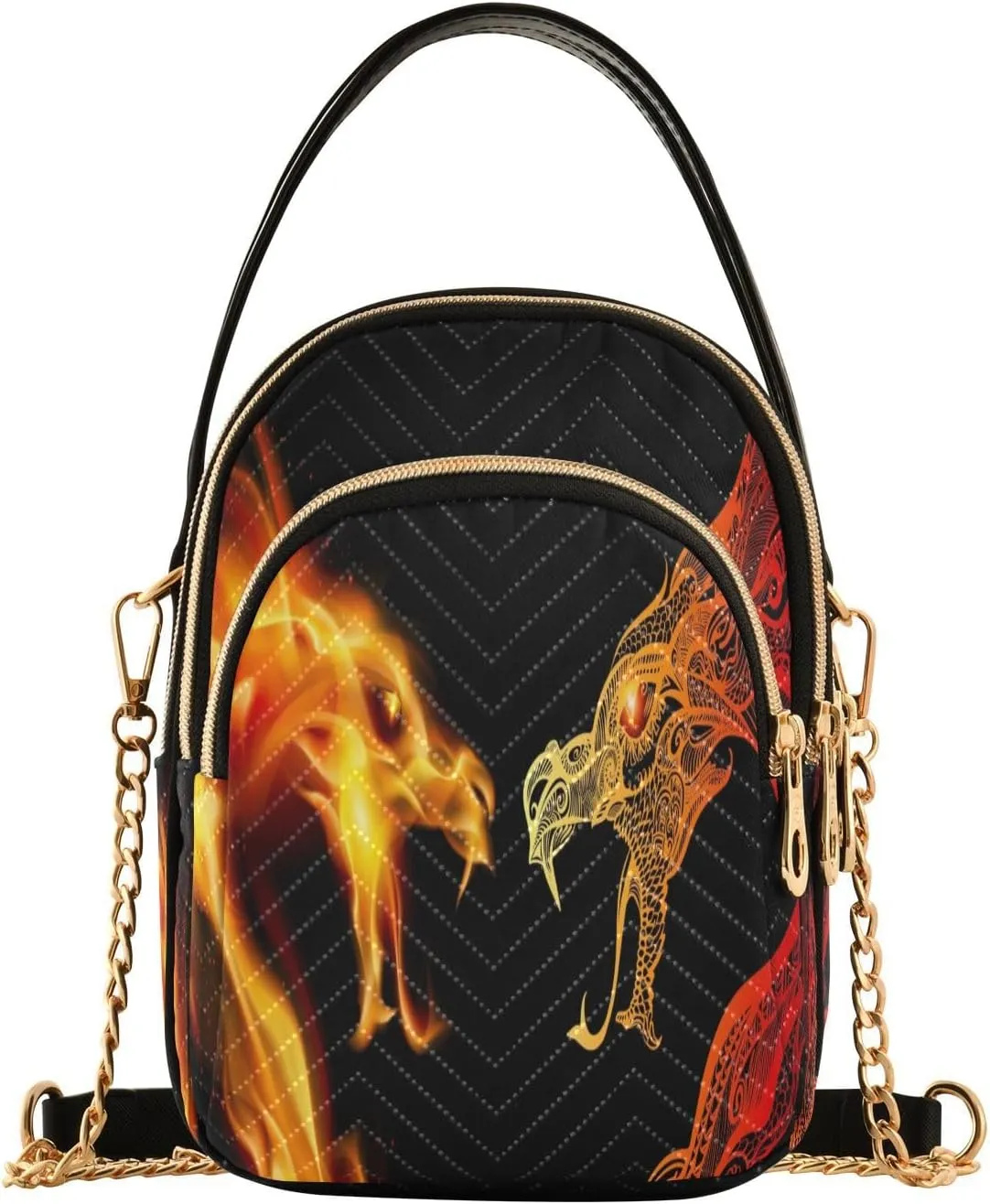 ALAZA Chain Crossbody Bags for Women Quilted Shoulder Crossbody Handbags Travel Cross Body Cell Phone Purses Bags