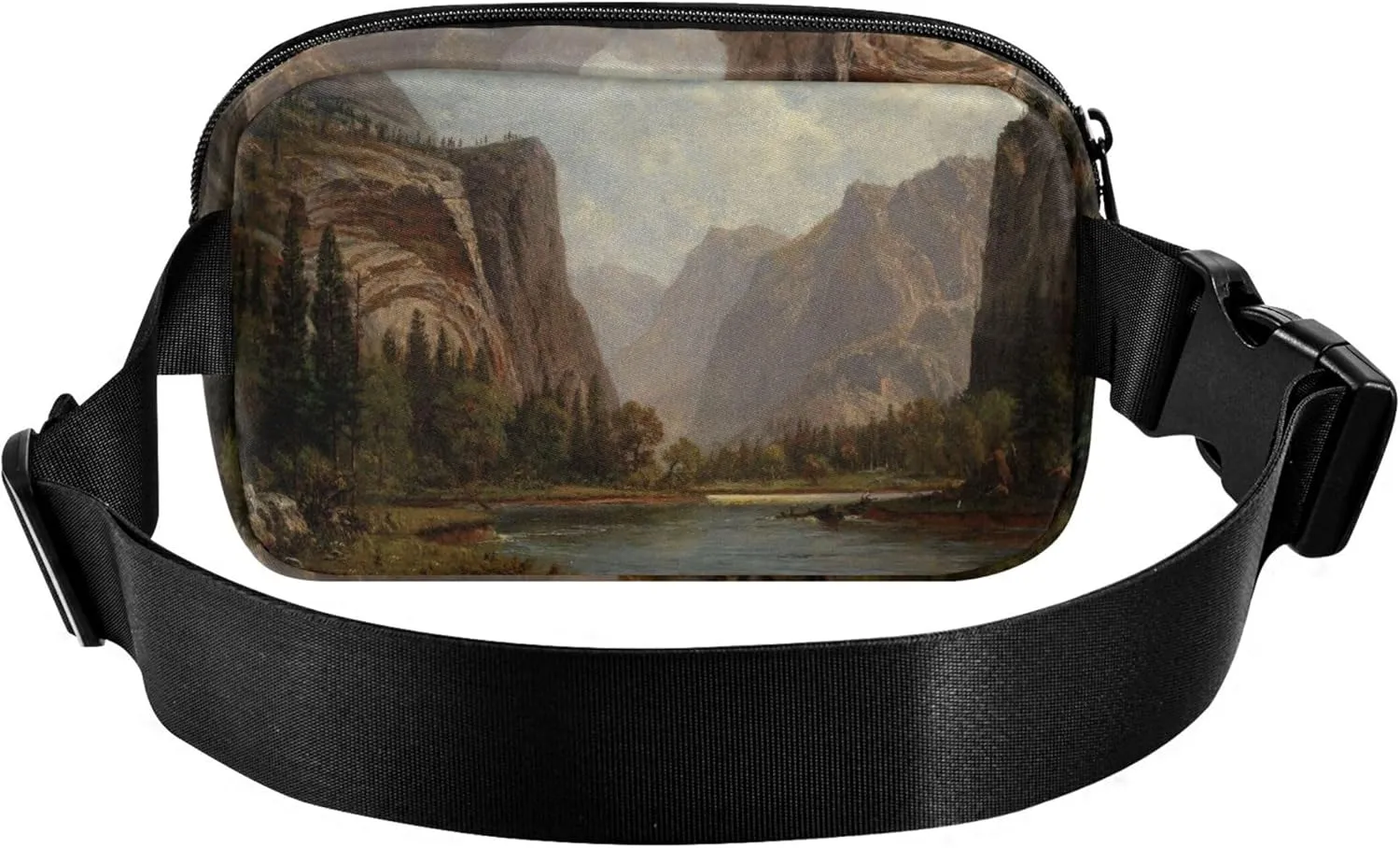 Albert Bierstadt Gates Yosemite Landscape Fanny Packs for Women Waterproof Anti Theft Belt Bag Cute Waist Pouches for Men