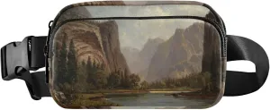 Albert Bierstadt Gates Yosemite Landscape Fanny Packs for Women Waterproof Anti Theft Belt Bag Cute Waist Pouches for Men