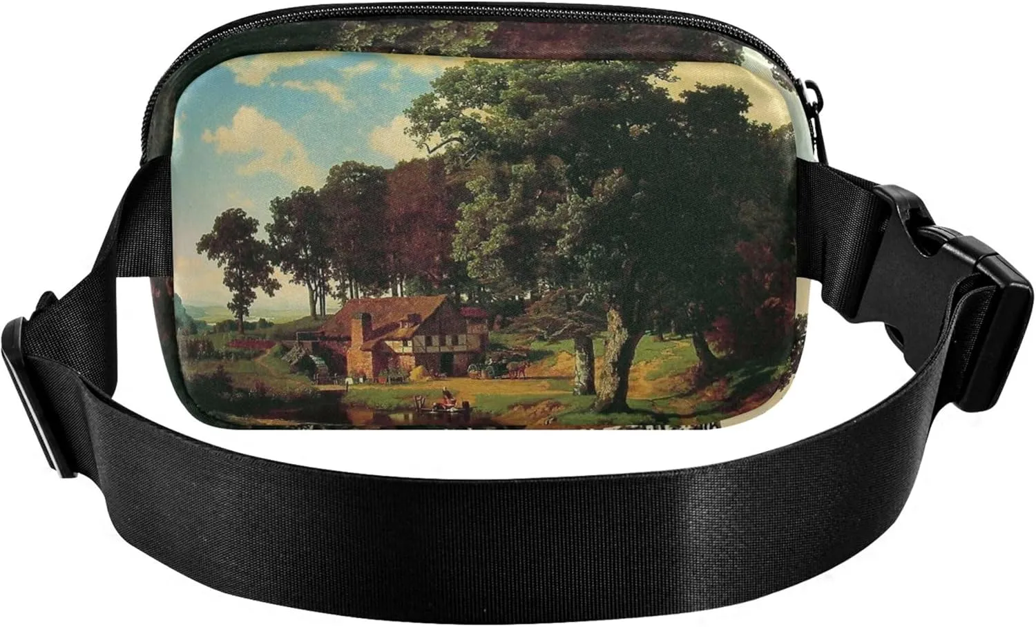 Albert Bierstadt Rustic Mill Painting Women Fanny Packs Everywhere Belt Bag Waterproof Funky Cross Body Waist Pack
