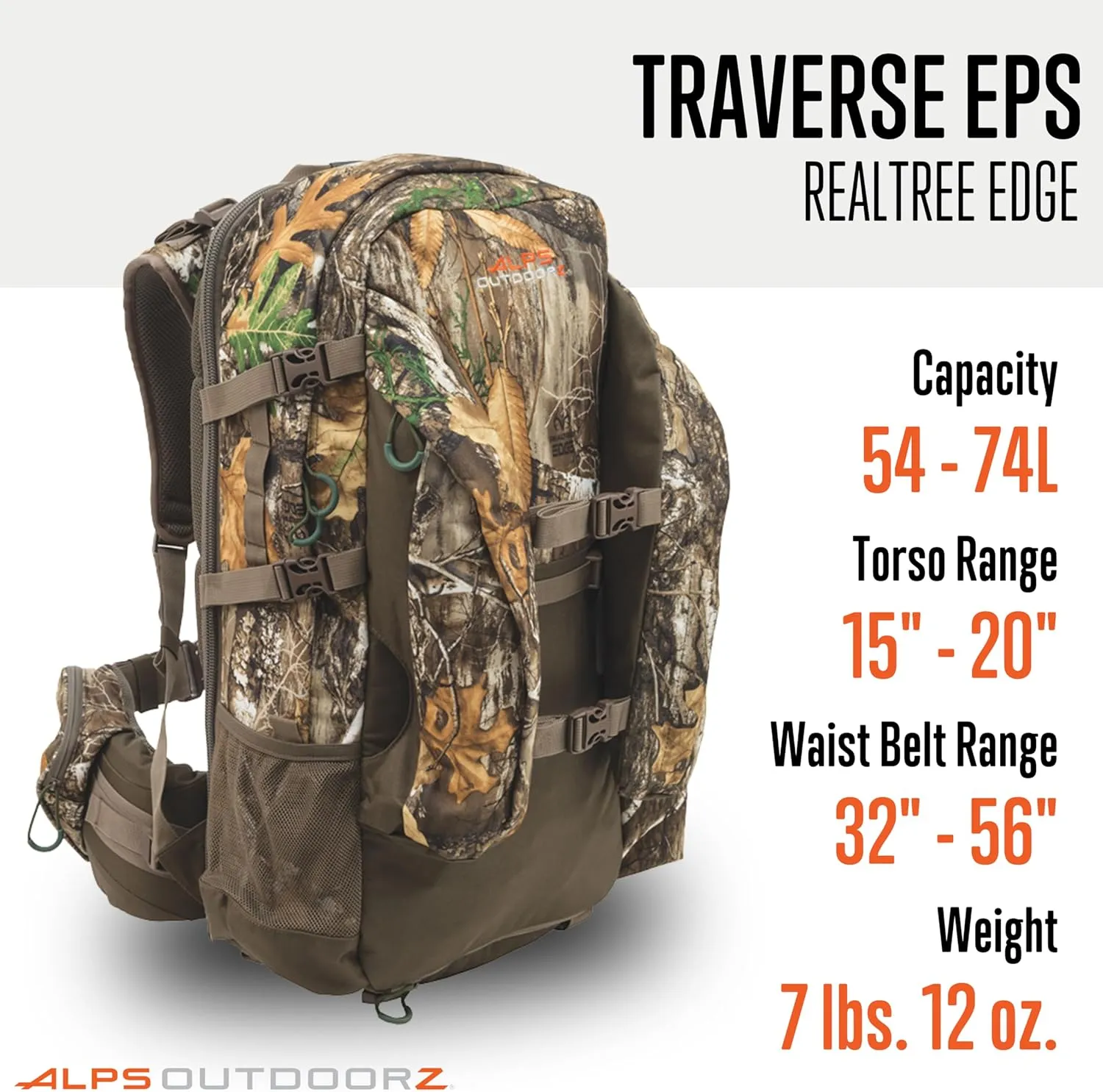 Alps OutdoorZ Traverse EPS Pack, Realtree Edge, New, One Size