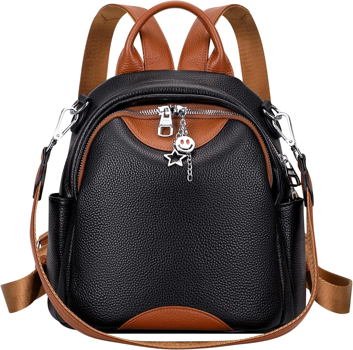 ALTOSY Soft Genuine Leather Backpack for Women Small Convertible Backpack Purse Shoulder Bag for Ladies