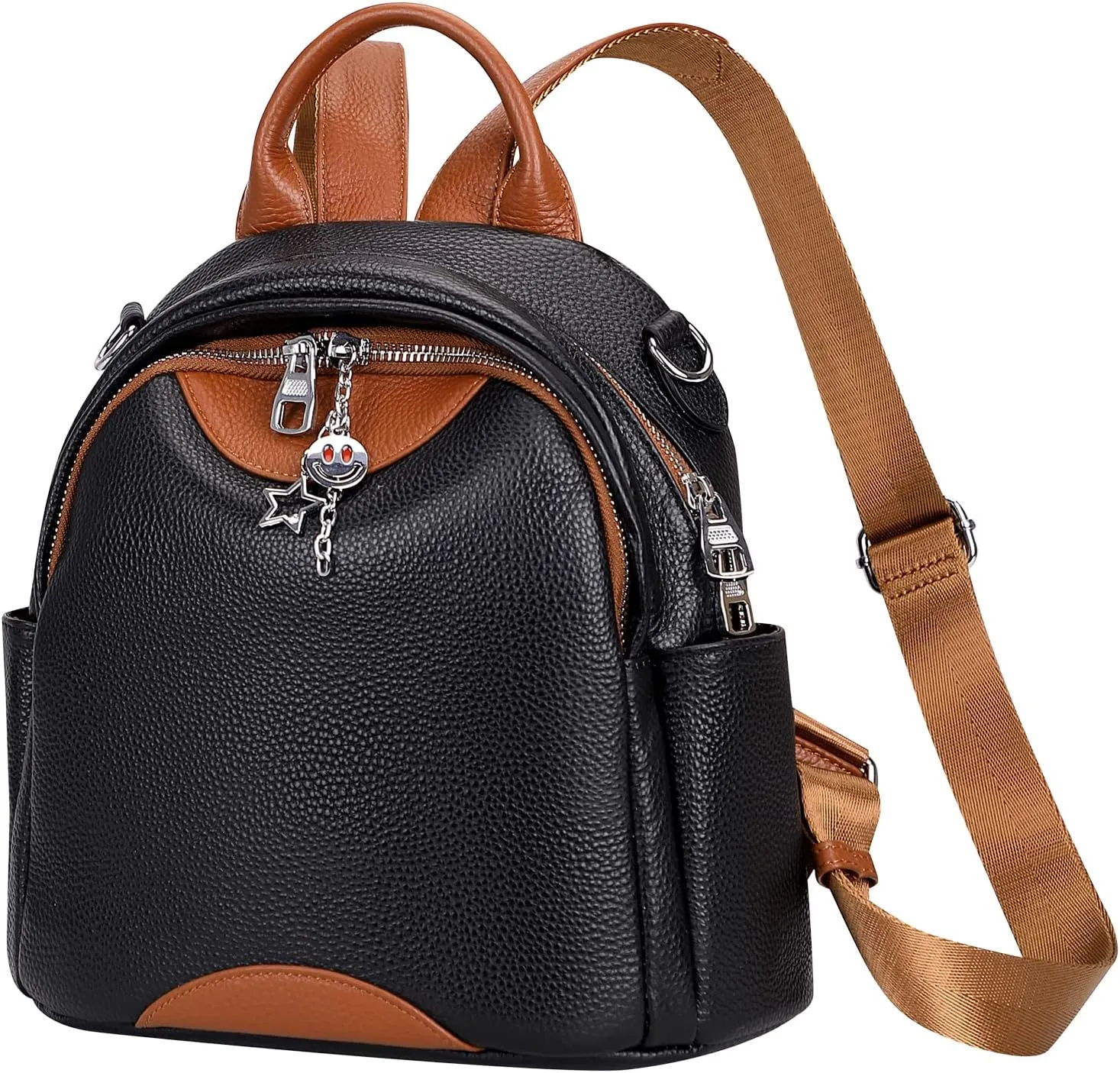 ALTOSY Soft Genuine Leather Backpack for Women Small Convertible Backpack Purse Shoulder Bag for Ladies