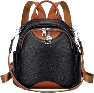 ALTOSY Soft Genuine Leather Backpack for Women Small Convertible Backpack Purse Shoulder Bag for Ladies